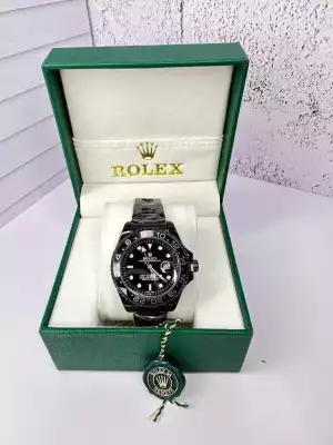 Часы Механические Rolex  сталь черный  и с черный  циферблатом